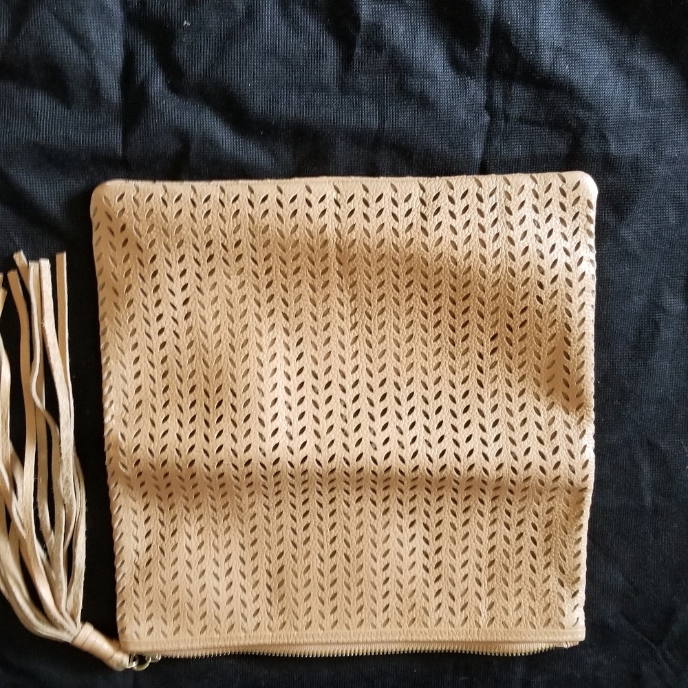 Tan Leather Clutch